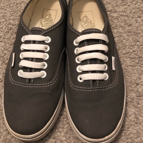 Grey unisex Vans sneakers. Good used condition. Men size 6.5 // Women size 8 - Picture 3 of 5